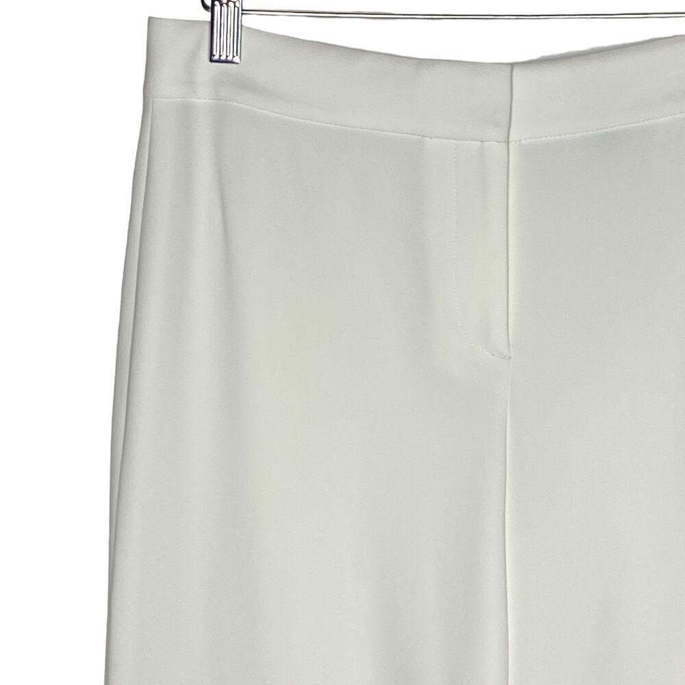 Theory Womens Size 6 Ivory High Slit Crepe Dress Pants Trousers Wide Leg NEW - Picture 2 of 8
